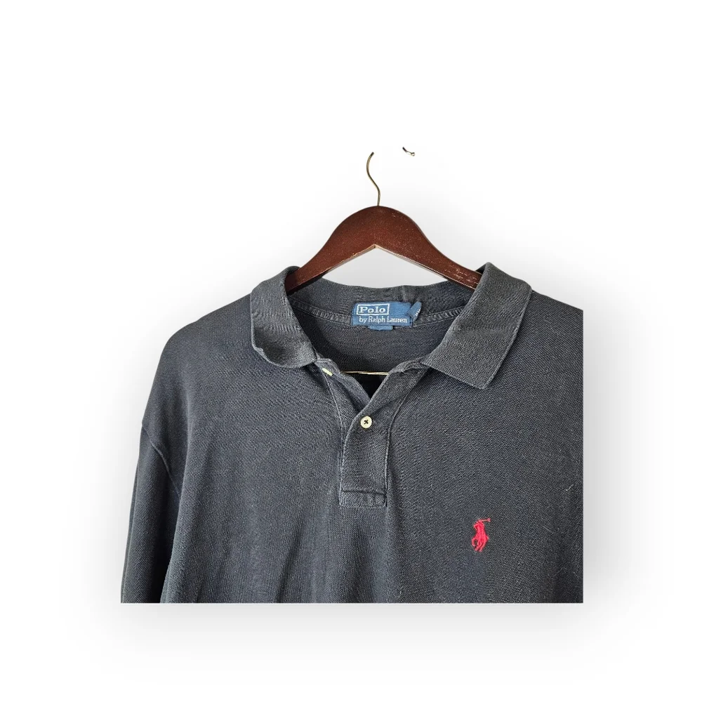 Polo by Ralph Lauren Long Sleeve Polo Shirt Men's XXL Washed Black
